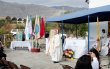 Misa Jubilar, presidida por el Obispo Ignacio Ducasse y junto al él el Parróco Benedicto Arredondo y el Padre Mariano Irureta